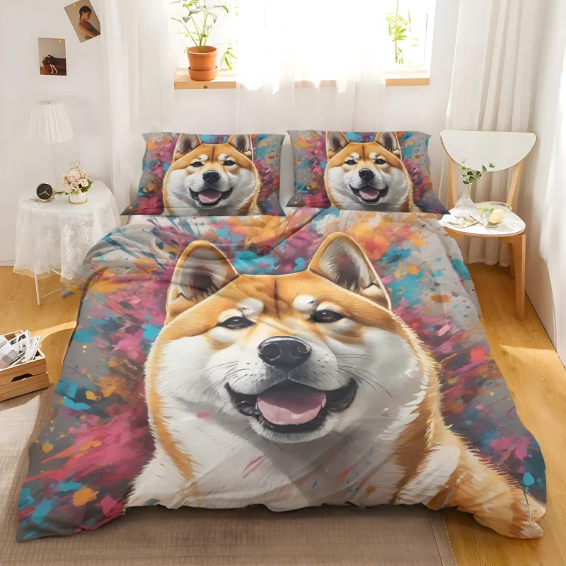 Smart and Loyal Shiba Inu Dog Bedding Set 2