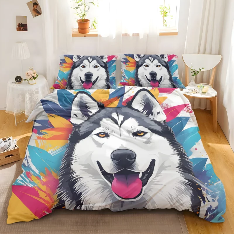 Smart and Loyal Siberian Husky Bedding Set 2