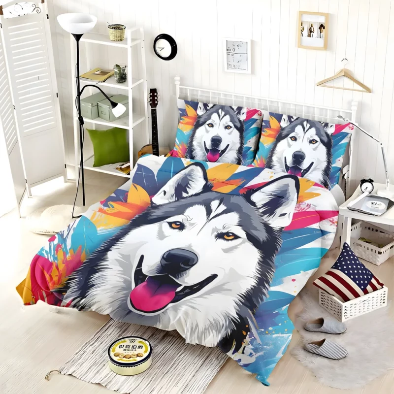 Smart and Loyal Siberian Husky Bedding Set