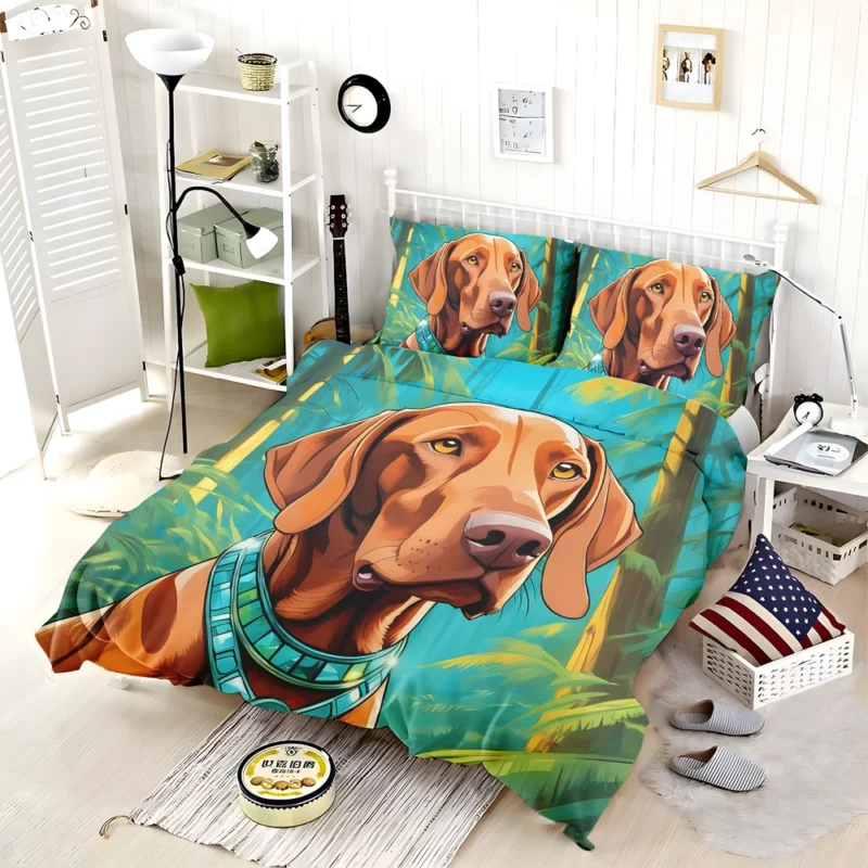 Smart and Loyal Vizsla Dog Bedding Set