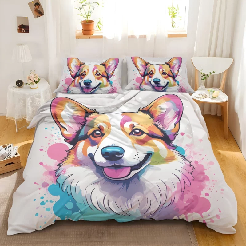 Smart and Loyal Welsh Corgi Duo Bedding Set 2