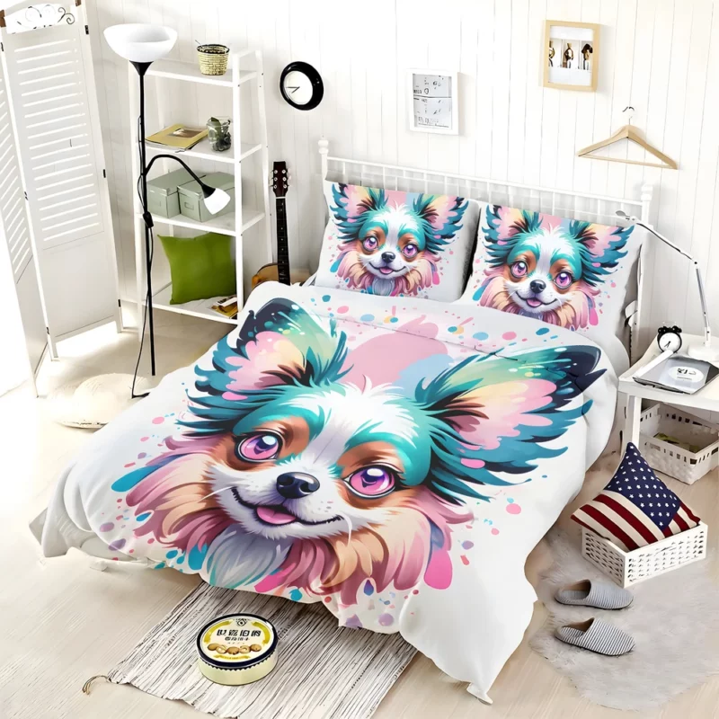 Smart and Small Papillon Dog Bedding Set