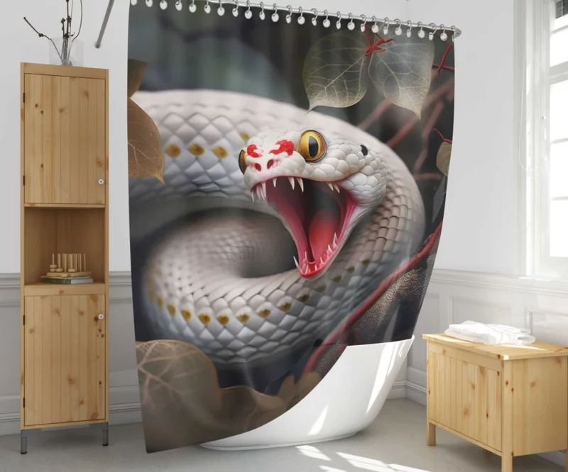 Snake Mysterious Tree Stare Shower Curtain 1