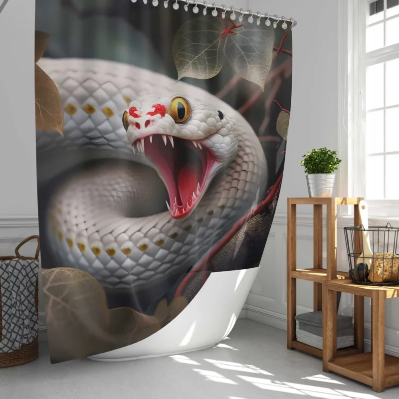 Snake Mysterious Tree Stare Shower Curtain