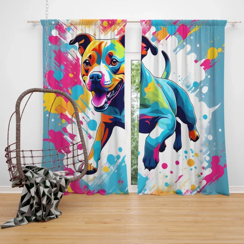 Staffordshire Bull Terrier Elegant Dog Curtain