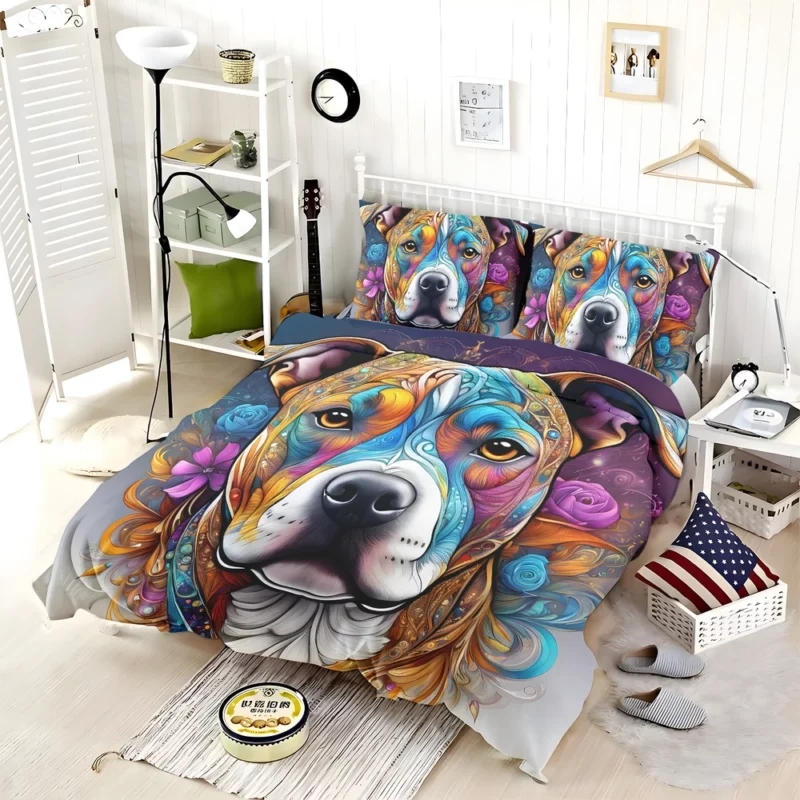 Staffordshire Bull Terrier Faithful Dog Bedding Set