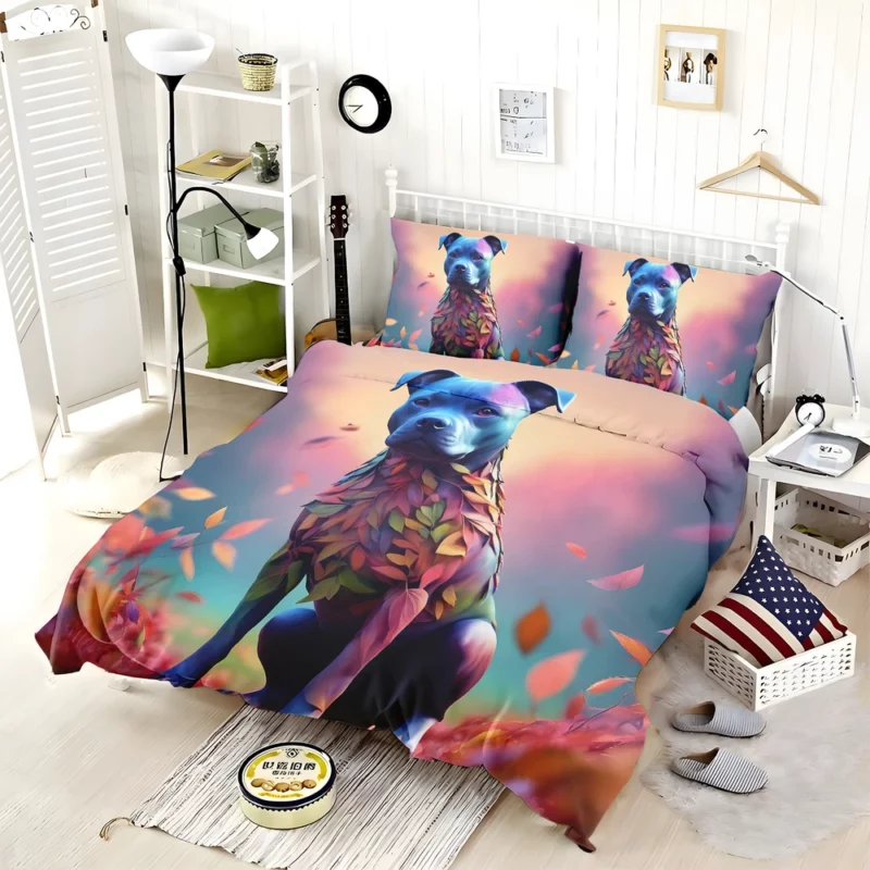 Staffordshire Bull Terrier Muscular Loyal Companion Bedding Set