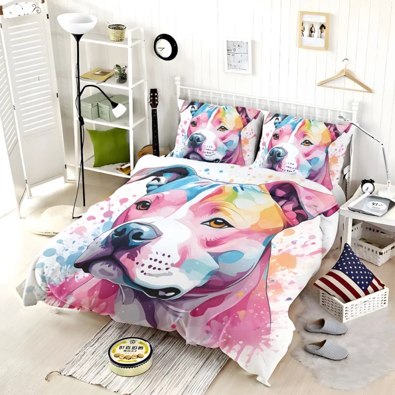 Staffordshire Bull Terrier Playful Dog Bedding Set