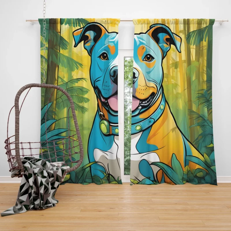 Staffordshire Bull Terrier Strong Dog Curtain