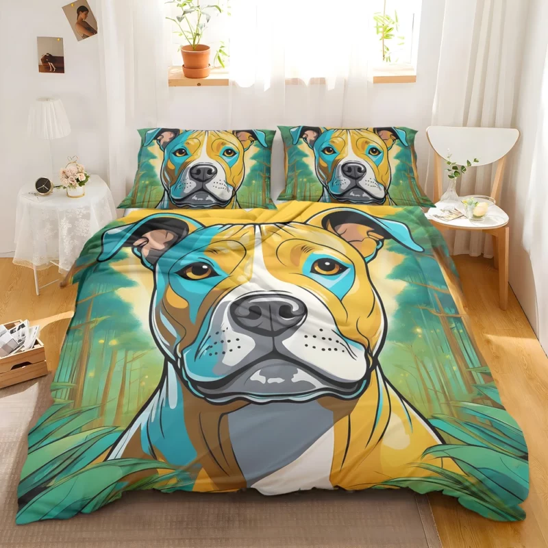 Staffordshire Bull Terrier Wonder Dog Bedding Set 2