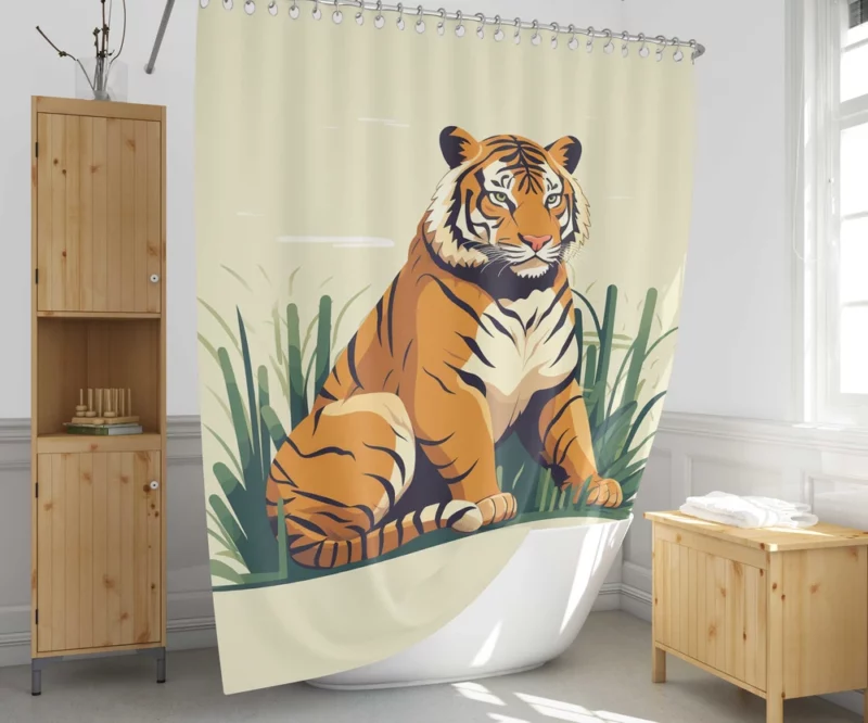 Stunning Bengal Tiger Shower Curtain 1