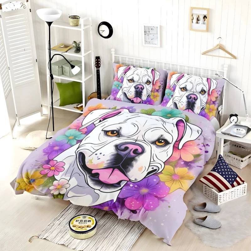 Sturdy American Bulldog Dog Resilience Bedding Set