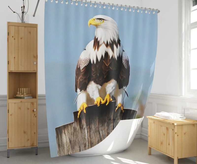 Stylish Eagle With Glasses Shower Curtain 1