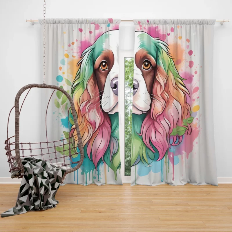 Sussex Spaniel Wonder Energetic Dog Breed Curtain