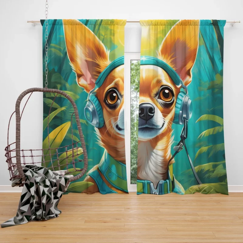 Teen Best Friend Chihuahua Dog Cuteness Curtain