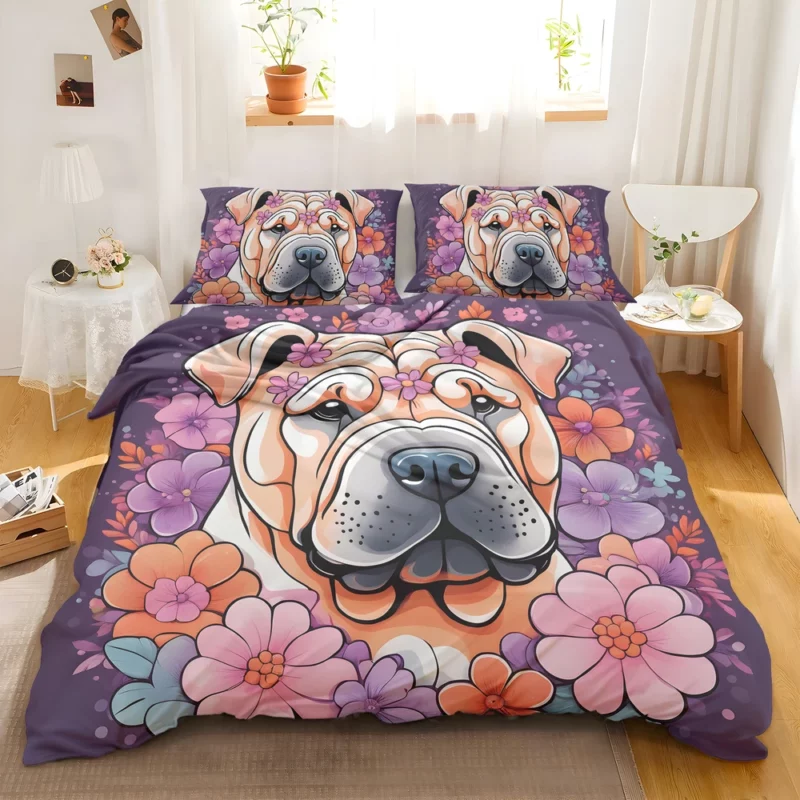 Teen Best Friend Chinese Shar-Pei Dog Cuteness Bedding Set 2