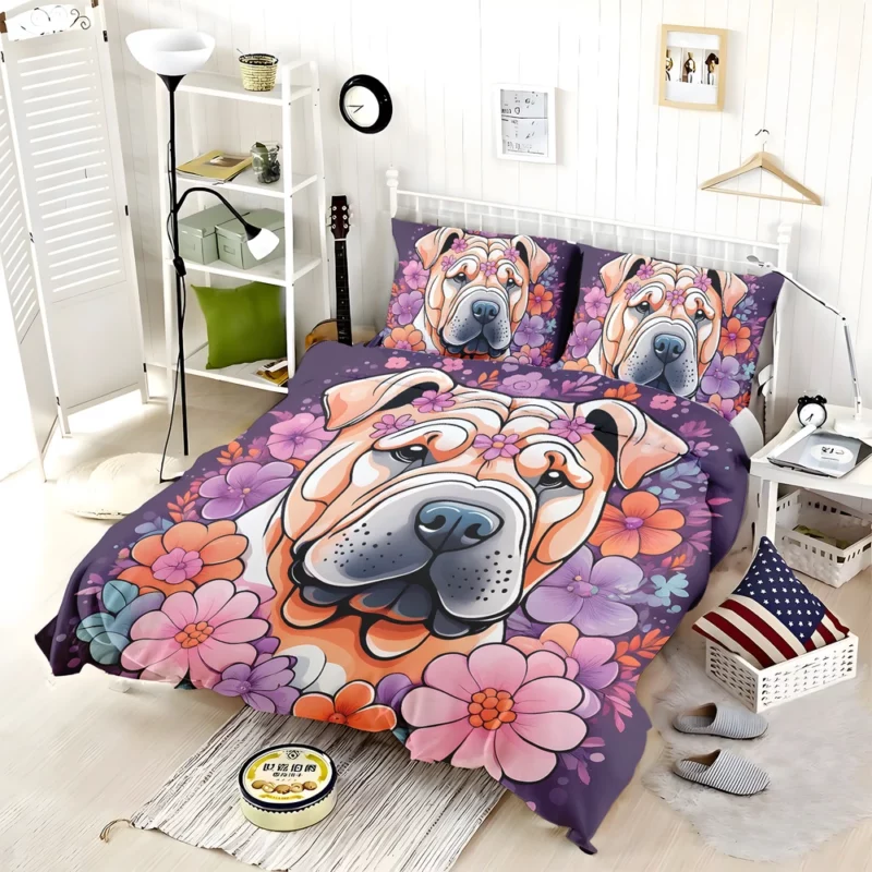 Teen Best Friend Chinese Shar-Pei Dog Cuteness Bedding Set