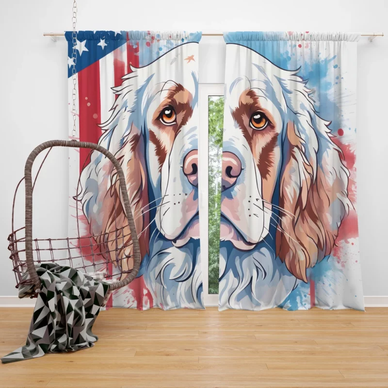 Teen Best Friend Clumber Spaniel Joy Curtain