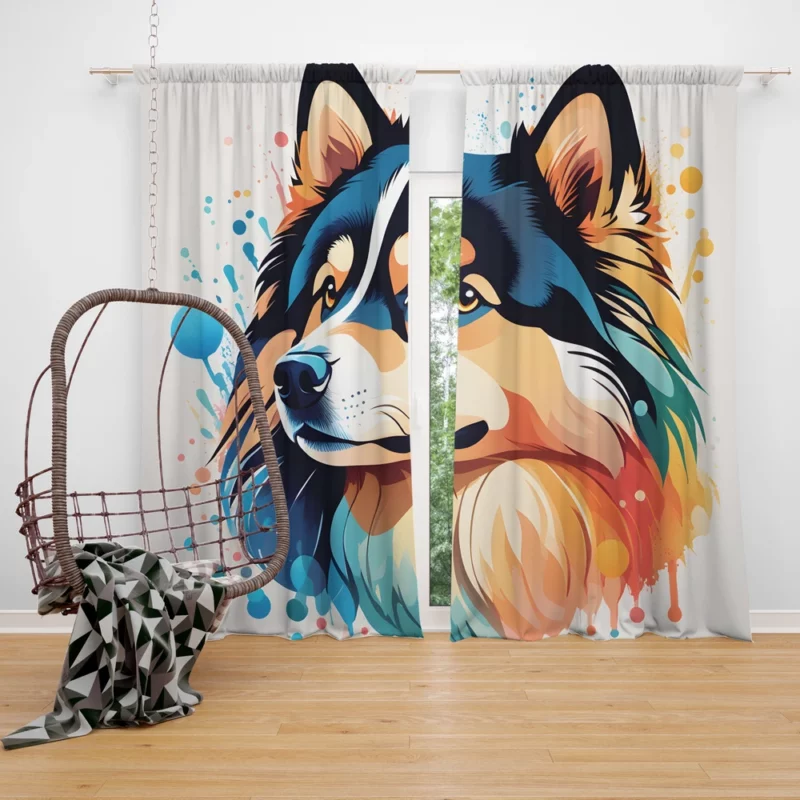 Teen Best Friend Finnish Lapphund Dog Magic Curtain