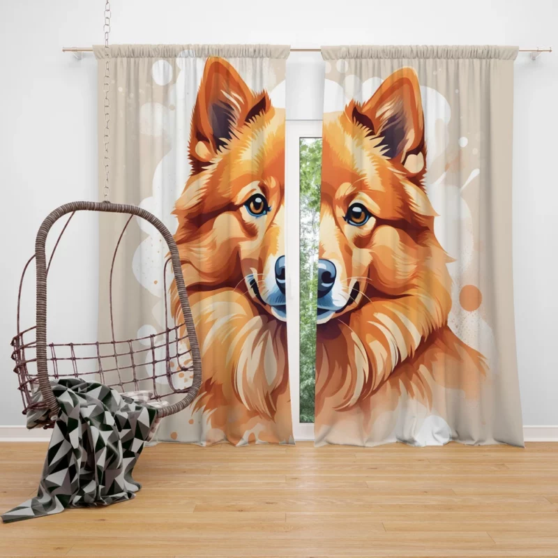 Teen Best Friend Finnish Spitz Dog Magic Curtain