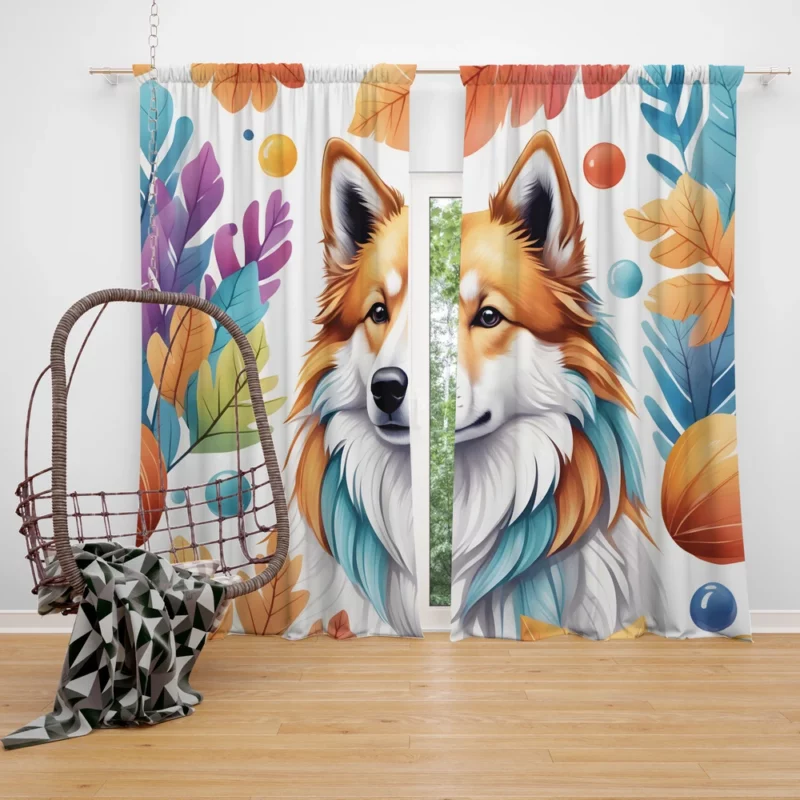 Teen Best Friend Icelandic Sheepdog Surprise Curtain