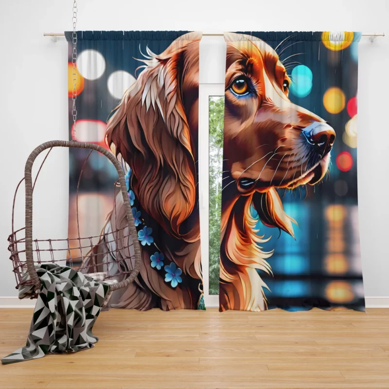 Teen Best Friend Irish Setter Joy Curtain