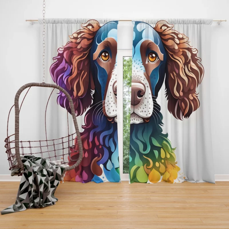 Teen Best Friend Irish Water Spaniel Joy Curtain