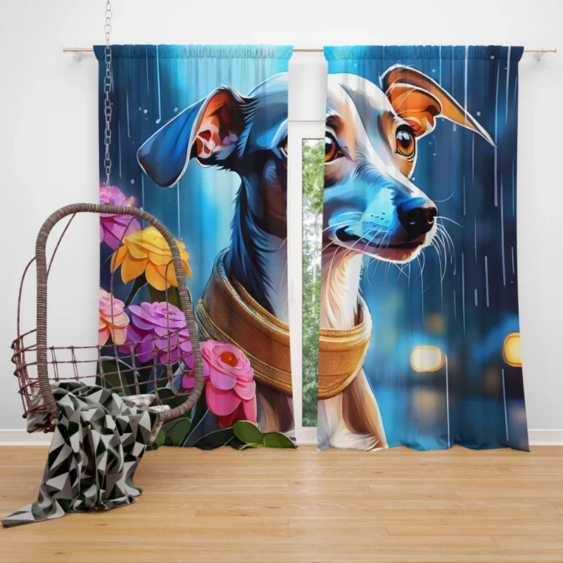 Teen Best Friend Italian Greyhound Joy Curtain