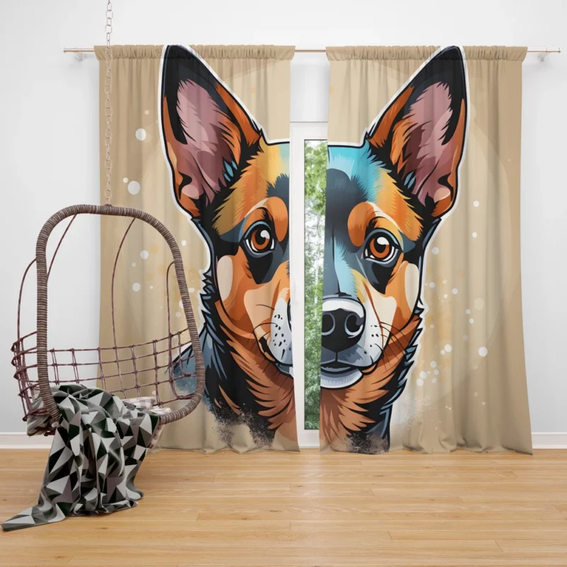 Teen Best Friend Lancashire Heeler Joy Curtain