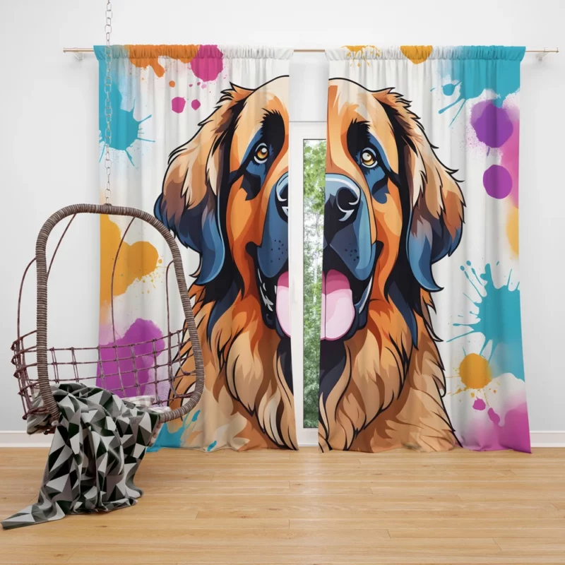 Teen Best Friend Leonberger Joy Curtain