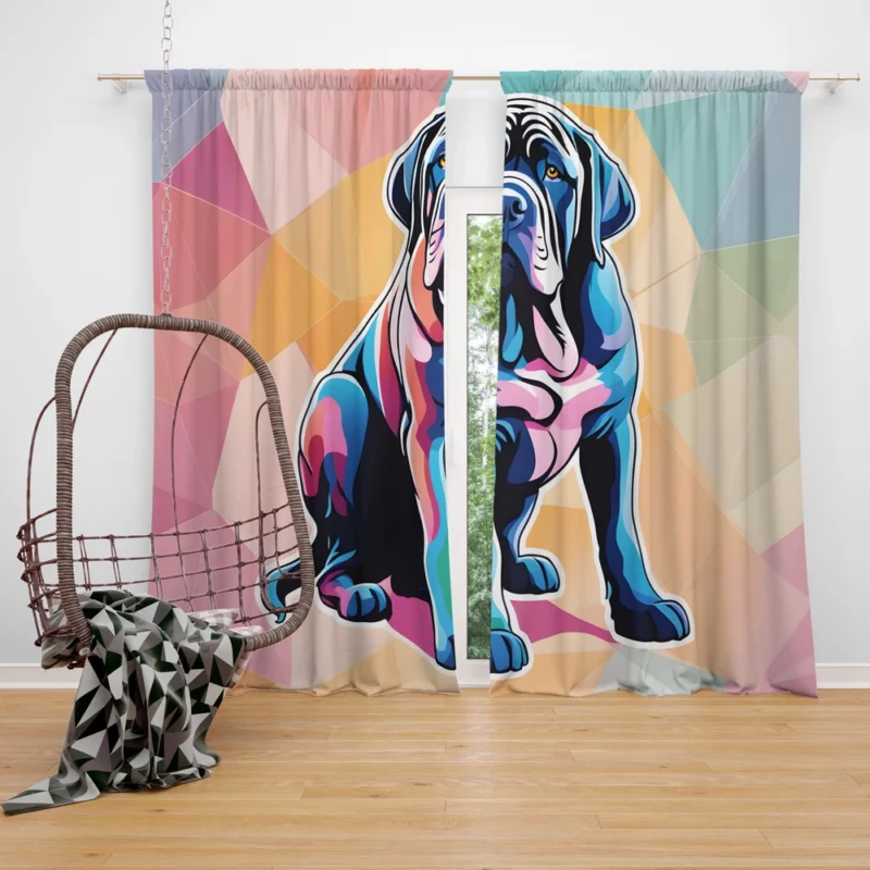 Teen Best Friend Neapolitan Mastiff Joy Curtain