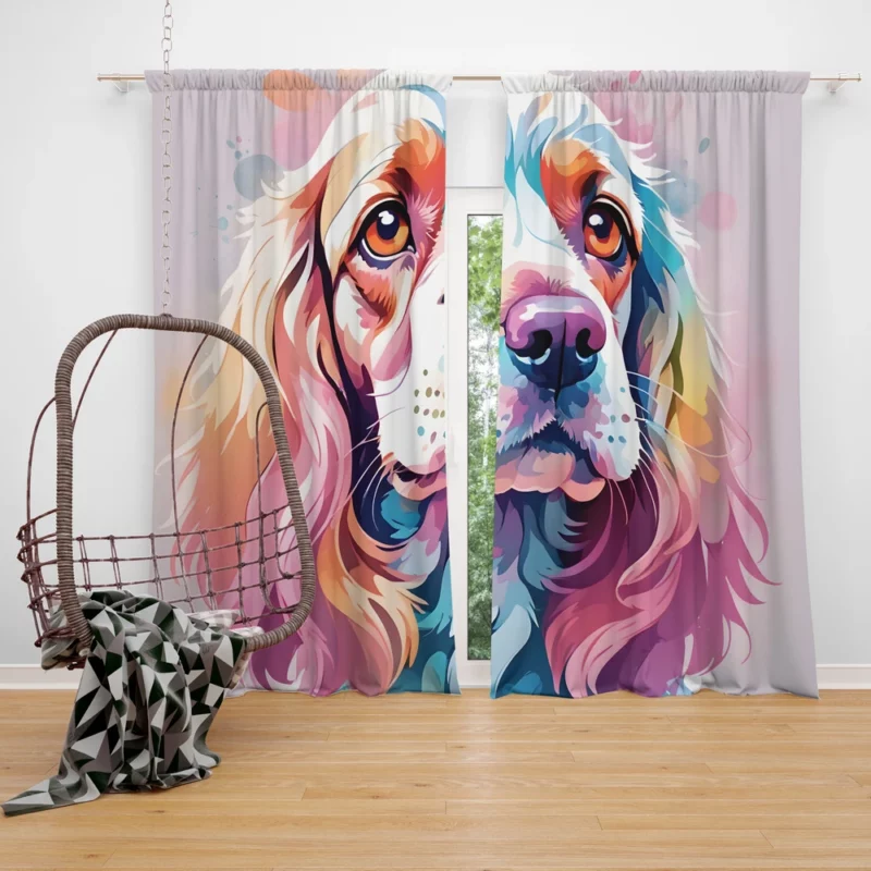 Teen Birthday Bliss Cocker Spaniel Delight Curtain