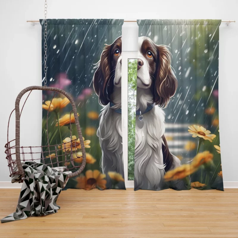 Teen Birthday Bliss English English Springer Spaniel Joy Curtain