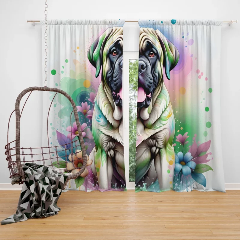 Teen Birthday Bliss English Mastiff Joy Curtain