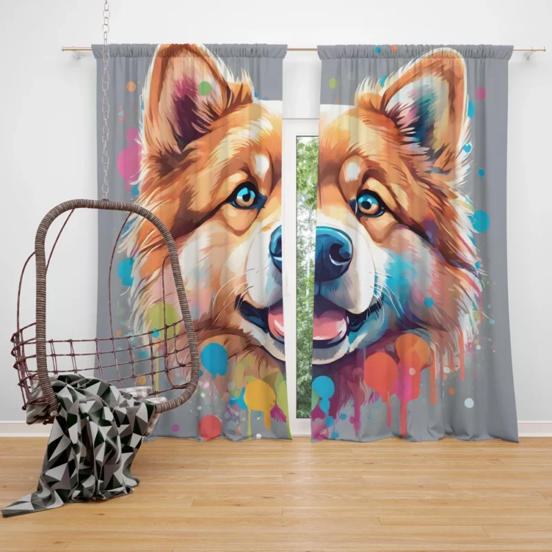 Teen Birthday Bliss Finnish Lapphund Joy Curtain