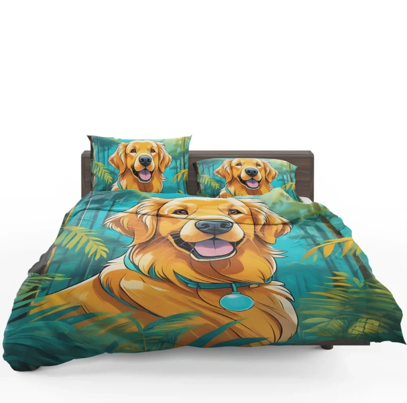 Teen Birthday Bliss Golden Retriever Joy Bedding Set 1