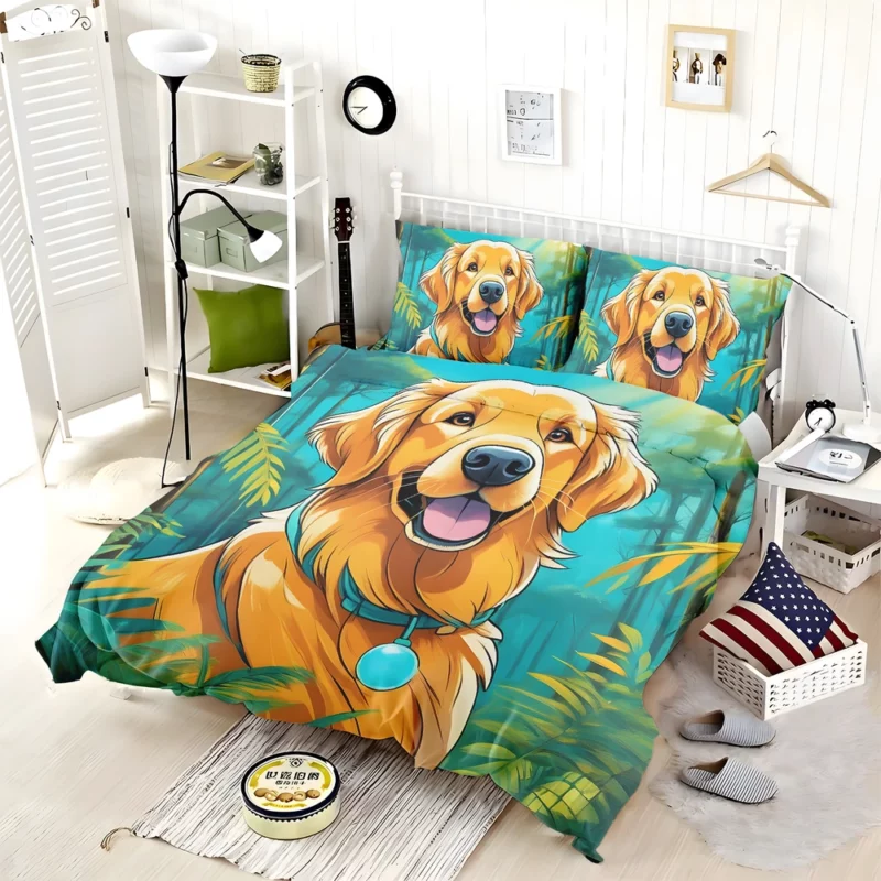 Teen Birthday Bliss Golden Retriever Joy Bedding Set