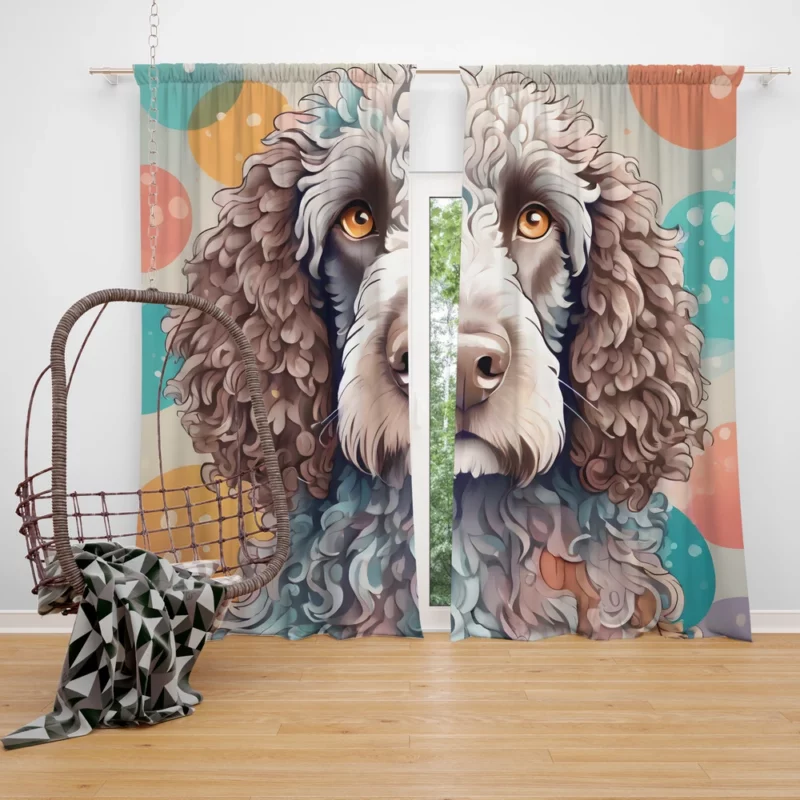 Teen Birthday Bliss Irish Water Spaniel Joy Curtain