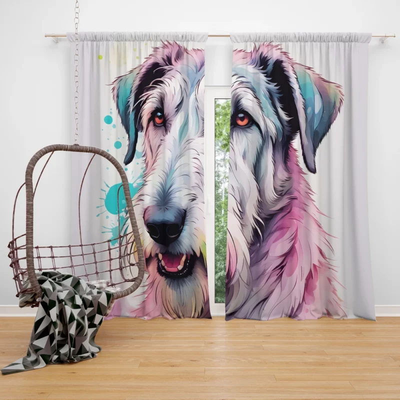 Teen Birthday Bliss Irish Wolfhound Joy Curtain