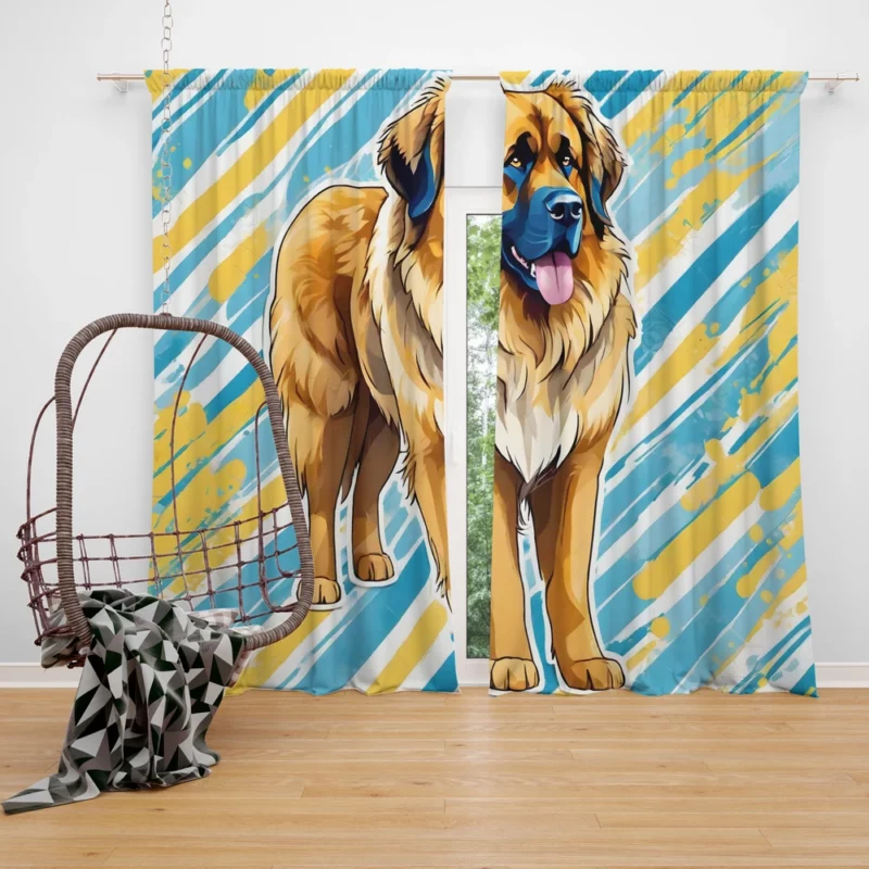 Teen Birthday Bliss Leonberger Dog Joy Curtain