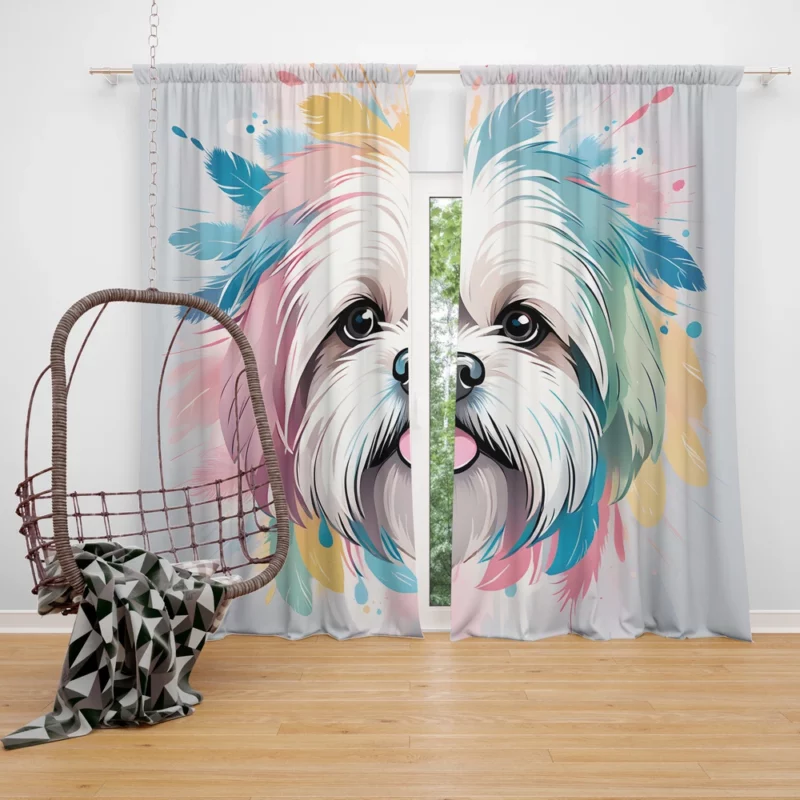 Teen Birthday Bliss Lhasa Apso Joy Curtain