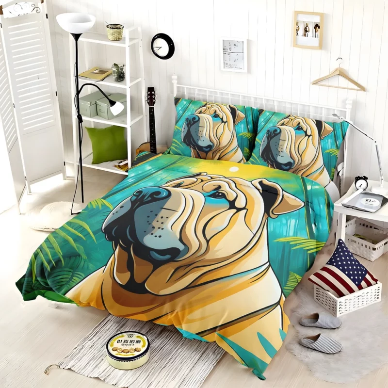 Teen Birthday Joy Chinese Shar-Pei Surprise Bedding Set