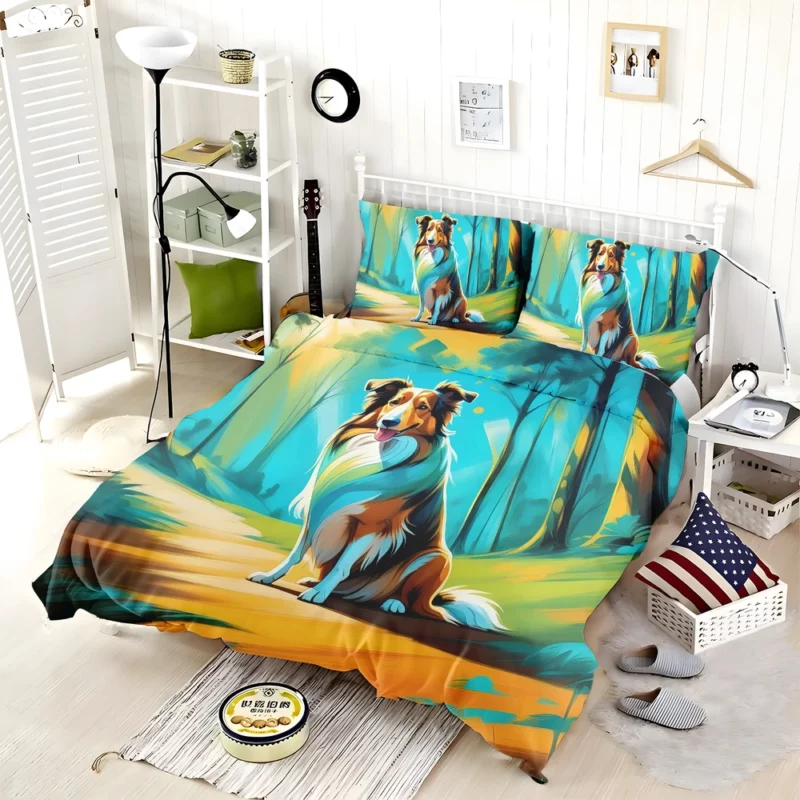 Teen Birthday Present Collie Rough and Smooth Joy Bedding Set