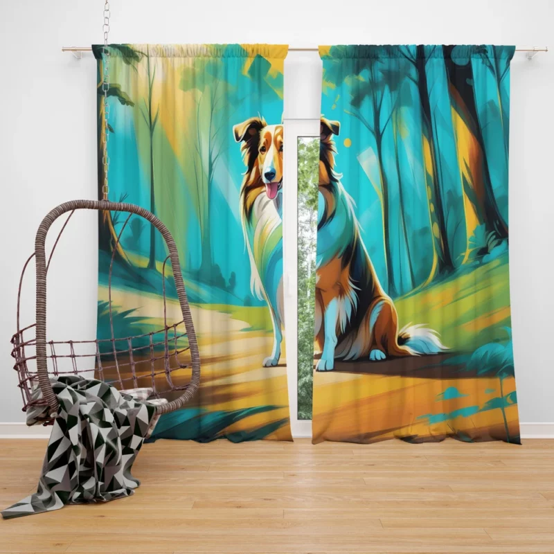 Teen Birthday Present Collie Rough and Smooth Joy Curtain