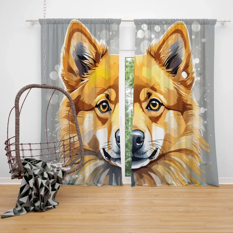 Teen Birthday Present Finnish Spitz Dog Magic Curtain