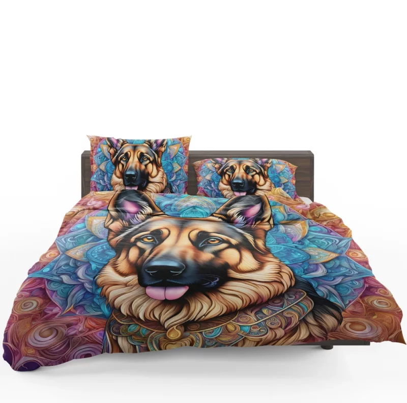 Teen Birthday Present German Shepherd Dog Magic Bedding Set 1