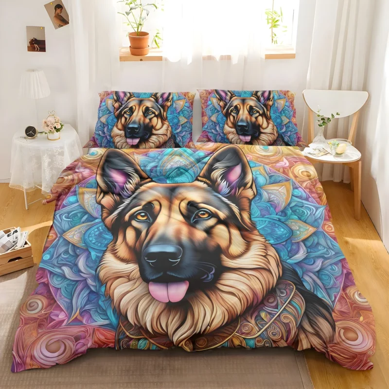 Teen Birthday Present German Shepherd Dog Magic Bedding Set 2