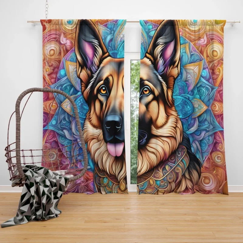 Teen Birthday Present German Shepherd Dog Magic Curtain