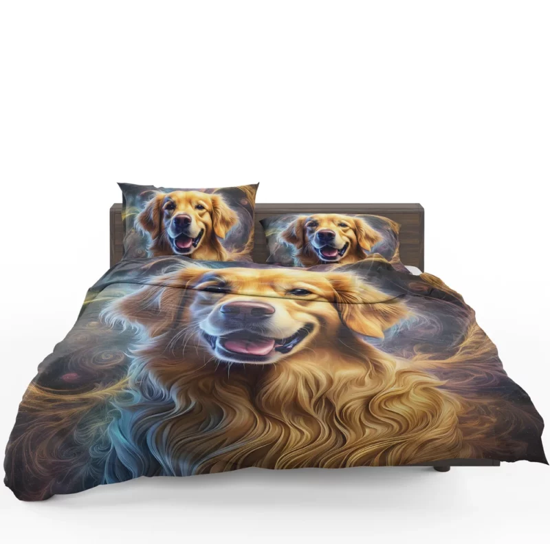 Teen Birthday Present Golden Retriever Magic Bedding Set 1