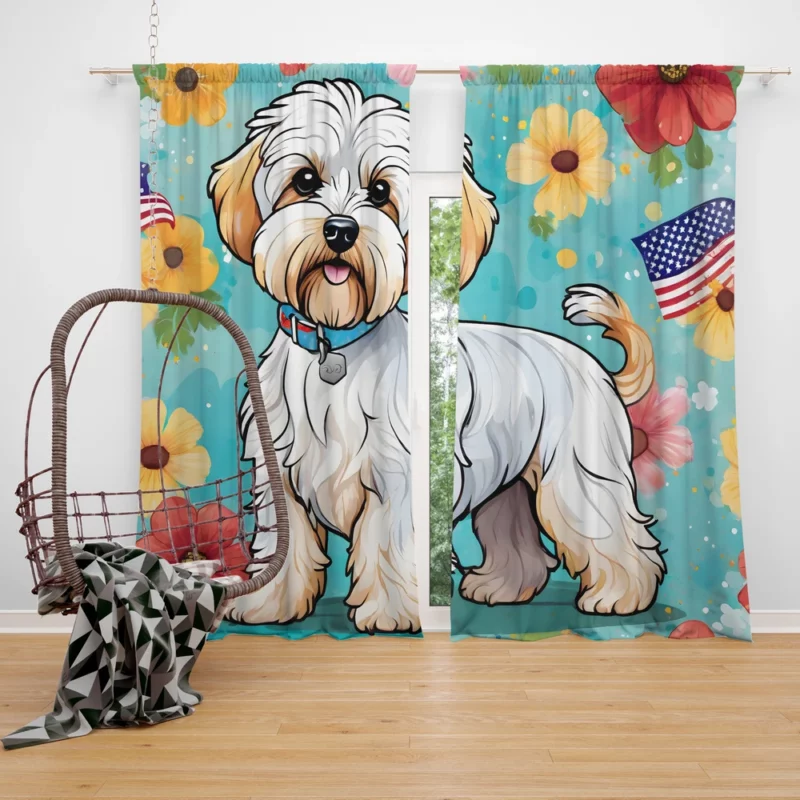 Teen Dandie Dinmont Terrier Pal Birthday Joy Curtain